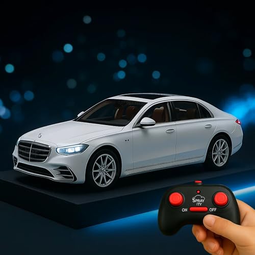 Image of GRAPHENE1:22 Scale RC Merceedes Maybach Diecast Metal Smoke Car Openable Door Light and Spray Effect Model Remote Controlled Toy Car Gifts Mist Toys for Kids Boy Girl