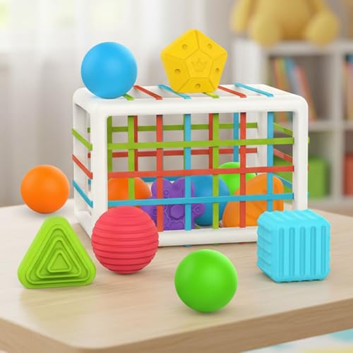 Image of StarAndDaisy Baby Shape Sorting Toy for Kids & Toddlers, Educational Learning Toy for 1-3 Years, Activity Cube for Babies, Fine Motor Skill Development Toys, Infant Sorting Blocks & Shape Matching