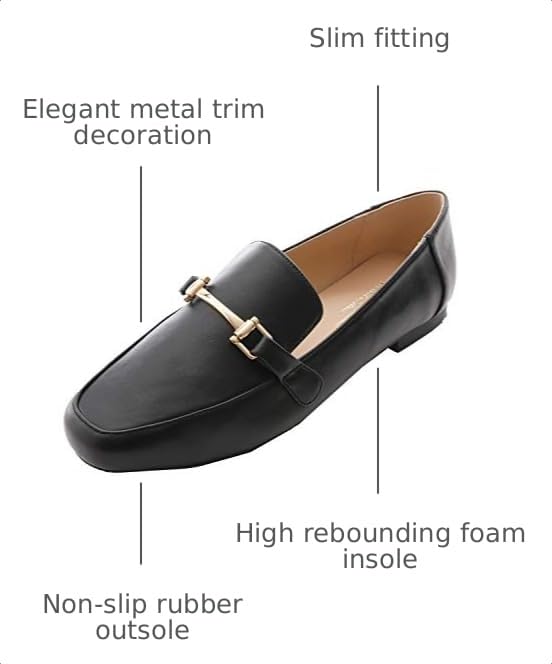 Image of Feversole Women's Fashion Trim Deco Loafer Slippers
