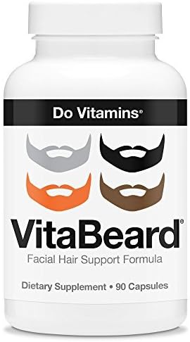 Facial Hair Growth Multivitamin - The Original Beard Growth Supplement for Men, Grow A Thicker Fuller Beard - Vegan, Non-GMO, 3rd Party Tested (90 Capsules)