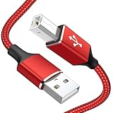 Transferencia de Alta Velocidad: Hasta 480Mbps de velocidad de transferencia de datos para dispositivos USB 2.0, el cable USB tipo B es compatible con USB 1.1 y USB 1.0. En comparación con una conexión WIFI, este cable USB B proporciona una transmisión de datos más estable y ofrece una forma de trabajo más eficiente para usted.