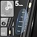 SEAGO Electric Toothbrush for Adults with Pressure Sensor, Sonic Toothbrushes Holder Wall Mounted, 30 Days Battery Life, 5 Cleaning Modes, 8 Replacement Heads, Timer & IPX7 Waterproof (Black, Middle)