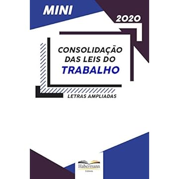 Capa do livro Mini Consolidação das Leis do Trabalho - Letras Ampliadas - Legislação 2020