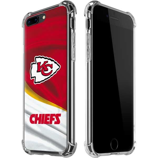 Skinit Clear Phone Case Compatible with iPhone 7/8 Plus - Officially Licensed NFL Kansas City Chiefs Design