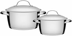 Jogo de Panelas com Fundo Triplo 2 Peças, Tramontina, 65660230, Inox