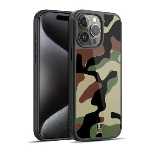 Coque Gel Apple iPhone 15 Pro Max Head Case Designs Région Boisée Camouflage Renforcée