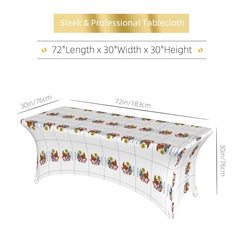 Housse de table 1,8 m stretch Illinois anti-plis pour réception