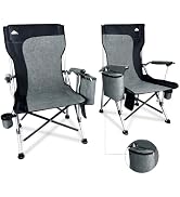 Ablazer 2 Pack Camping Chairs for Adults, Portable Hunting Chair Supports 350lbs, Oversized Heavy...