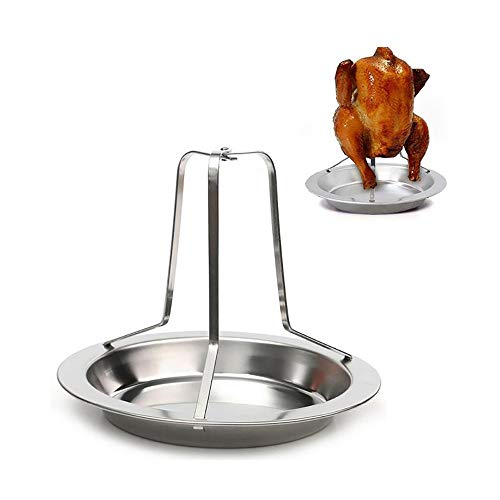 Aourrmmer Stainless Steel Upright Roast Chicken Holder Roaster Rack Barbecue Stand Roasting Strong And Durable BBQ Tool Barbecue