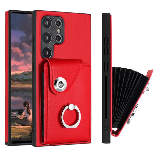 Étui pour Samsung Galaxy S25 Ultra au design fin et élégant rouge YBK