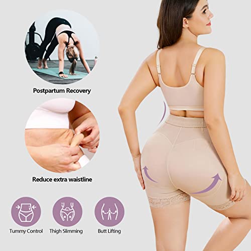 Image of KELLYLEE Tummy Control Underwear Shorts for Women High Waisted Shapewear Butt Lifter Panties High-Waisted Body Shaper Shorts
