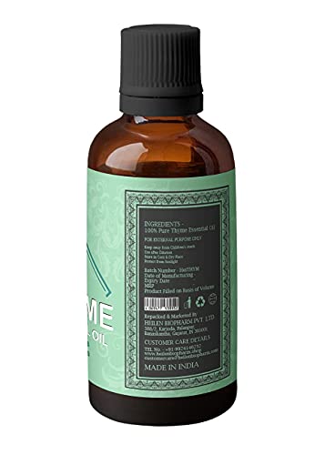 Image of Heilen Biopharm Thyme Essential Oil For Anti-Bacterial & Improve Skin Health - 50 mL Bottle Pack of 1