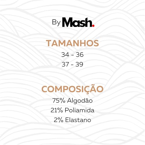 Kit 10 Meia Sapatilha Custo-Benefício Mash Meia Sapatilha Super Invisível Mash Feminina Adulto, 37-3