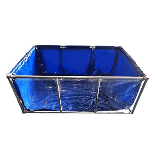 Estanque de lona resistente para peces con estructura galvanizada y drenaje 2
