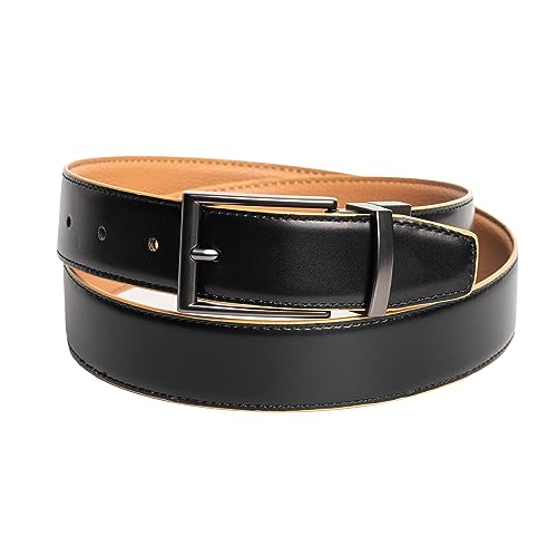 Vince Camuto Belts Men | Reversible with a Gun Metal Belt Buckle | Bonded Leather Belt Tailored for Men4