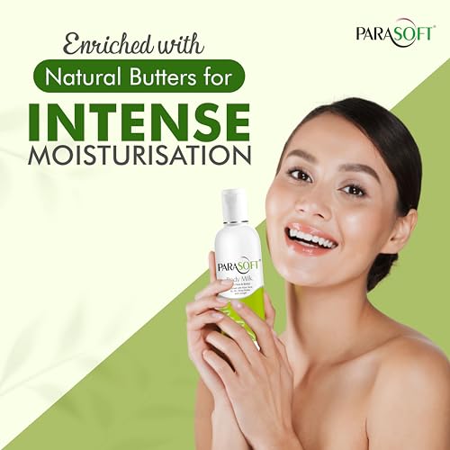 Image of Parasoft Body & Face Milk Lotion for Very Dry Skin, Non-Sticky Hydrating Moisturizing Lotion With Aloe Vera, Shea Butter, Vit. B3 & B6, For Men & Women-100ml(Pack of 2)