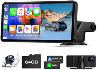 Lamto Bezprzewodowe radio samochodowe CarPlay z 2,5K Dash Cam 1080P Android Auto Radio z ekranem dotykowym 6.86 Cal Bluetooth Stereo Auto z FM/AUX 64G TF, RC09C