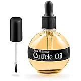 C CARE Milk And Honey Cuticle Oil For Nails - Nail Oil - Large 2.5 oz bottle - Moisturizes and Stren