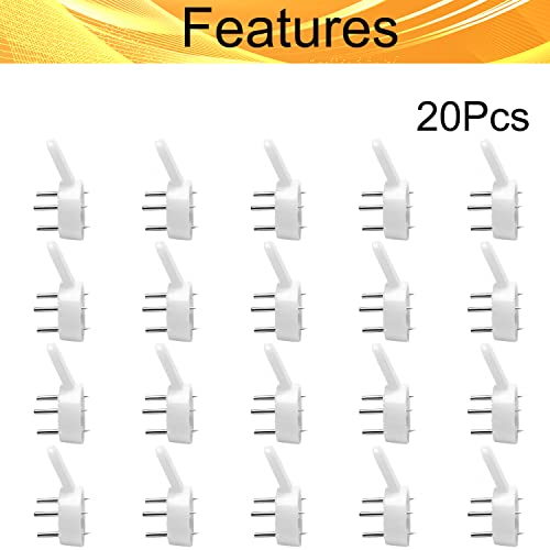 Image of Utoolmart 20Pcs Hardwall Hanger for Hardware, Fasteners & Hooks Wall Mount Non-Mark Hook Picture Photo Frame Hangers