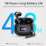Bluetooth 5.3 Wireless Earbuds, 48H Playtime with LED Digital Display, 4 ENC Mic IP7 Waterproof HiFi Stereo Sports Earphones
