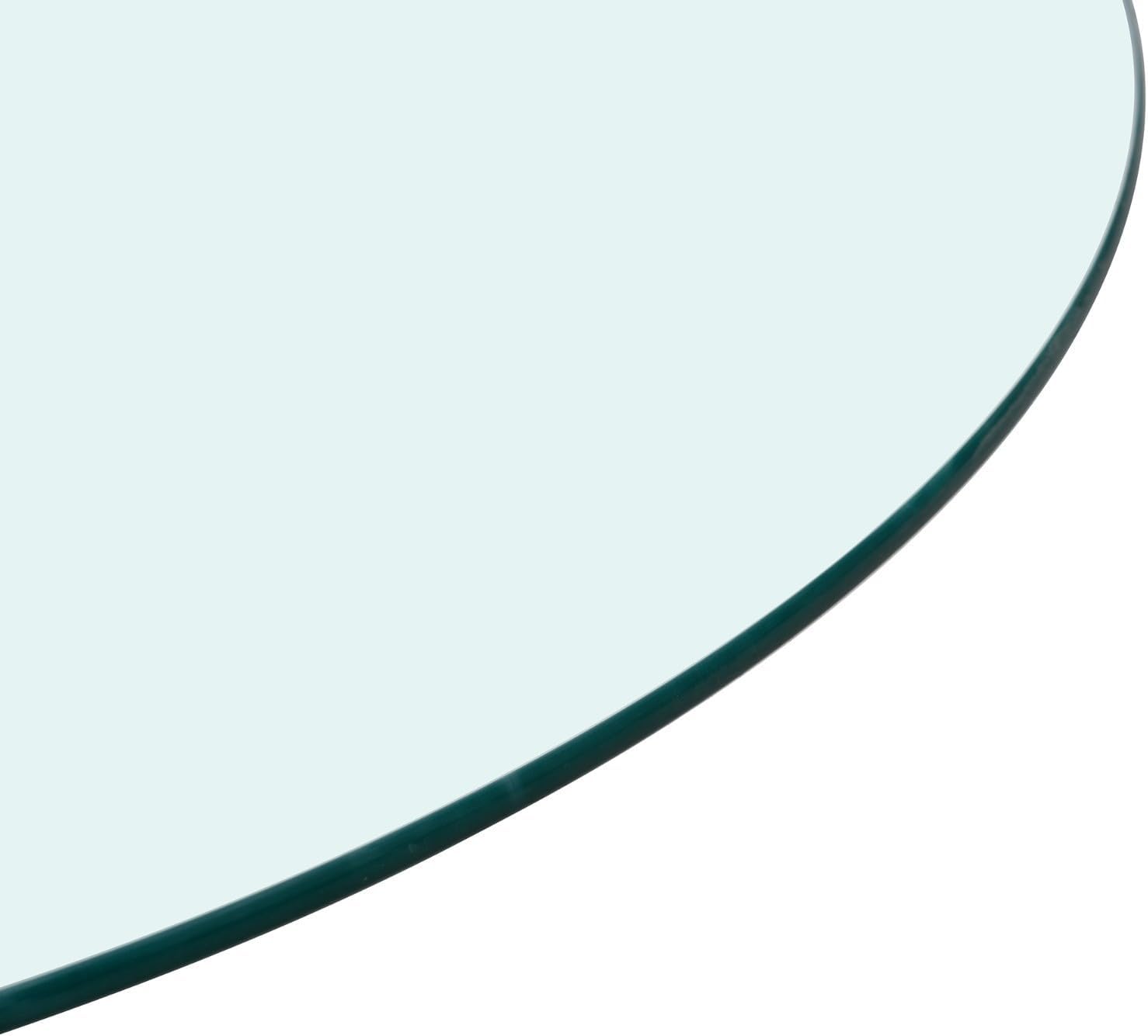 31.5 Inch Round Premium Safety Tempered Glass Table Top, 3/10 Inch Thick Glass Surface with Polished Edge for Dining Tables, Coffee Tables and Furniture Protection, Clear