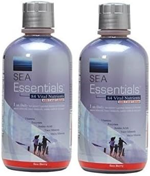 Sea Essentials Vital Nutrients with Coral Calcium, Sea Berry, 32 Ounces (2 Pack)