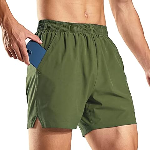 Haimont 5 Inch Mens Dry Fit Running Athletic Shorts with Pockets, Water Resistant Lightweight Gym Workout Exercise Shorts Cover