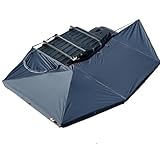 BAMACAR Naturnest 270 Degree Awning for SUV Jeep Truck Van Vehicle Rooftop Awning, All Car Top Roof Rack Awnings, Vehicle Overland 270 Car Side Batwing Moon Shade Awnings (Black, Large)