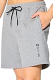 EVANE エバン コットンブレンド ストレッチ ショートパンツ (XL, グレー)