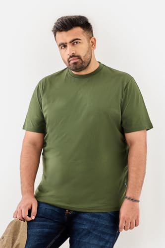 Image of SNITCH Men Polo Plus Size T-Shirt | Knitted Solid Polo with Contrast Tipped Collar & Logo Embroidery | 100% Cotton Breathable Lightweight Smart Casual Wear