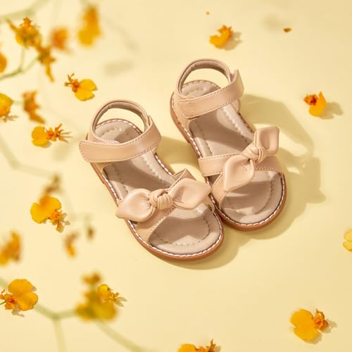 Image of ESTINE Toddler /Little Kid Girls Bow Open Toe Flat Evening Dress Sandals