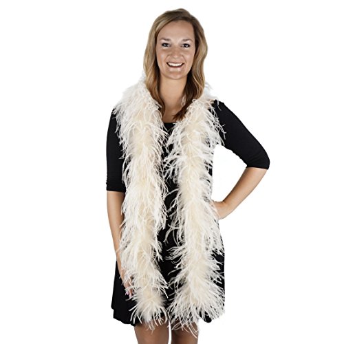 Zucker - 6 Foot 2 Ply Ostrich Feather Boa - Dress Up Party, Costume Accessories, Halloween, Carnival, Crafts, Décor, Diy - Ivory #TOP25