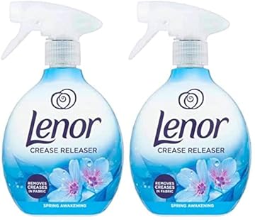Lenor - Spray antipieghe Crease Releaser, rimuove le pieghe dai tessuti, fragranza Risveglio primaverile, confezione doppia, 2 x 500 ml