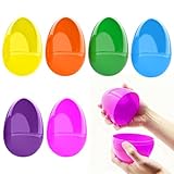 Easter Eggs 6 Inch Giant Eggs 6 Vibrant and Brightly Colored Plastic Easter Eggs Great for Easter Egg Hunts, Surprise Eggs, Easter Egg Hunt