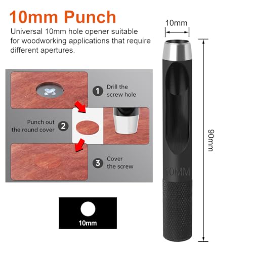 Image of Serplex 10Pcs Wood Countersink Drill Bit Set, 5Pcs Countersink Drill Bit with 5Pcs Extra Pilot Drilling Bits with 5 /16 inch Round Shank, Counter Sinker Drilling Bits Set for Woodworking
