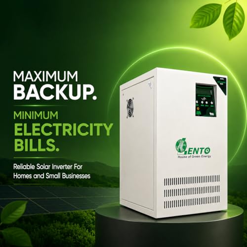 Image of Lento Solar Hybrid Inverter (PCU) with MPPT | Pure Sine Wave Solar UPS | Supports Lithium, Tubular, SMF & Gel Batteries | Silent Operation | Industrial Grade (5KVA & 48V)