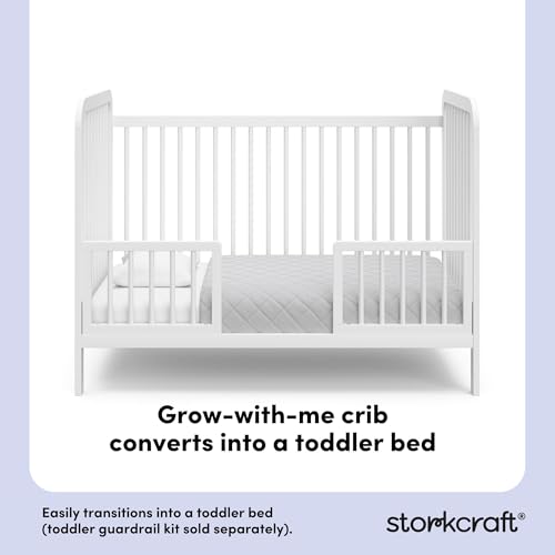 Image of Storkcraft Pasadena 3-in-1 Convertible Crib, White