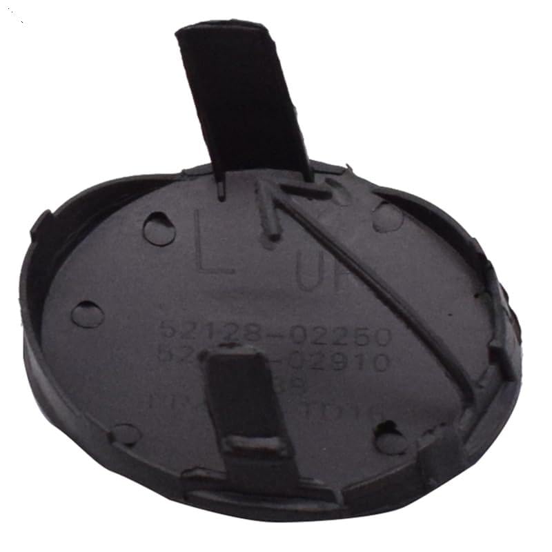 1 Pair Left and Right Front Bumper Tow Hook Cover Cap for Toyota Corolla 52127-02910 52128-02910 Black Plastic