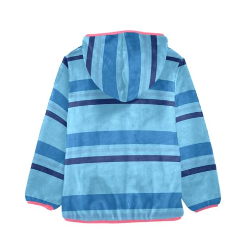 GuoChe Blue Ocean Stripes Boys Sherpa Jacket2