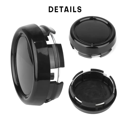 GTownWorks 79mm 3.11in Wheel Center Caps for ADVAN RZ DF JDM Wheel Center Hubcaps 4 Pack Black Center Cover Replacement for Rim, Outer 3.11in/79MM, Inner 2.87in/73MM