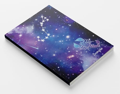 Image of AccuPrints A5 Premium Soft Bound Notebook Size 5.8 * 8.25 inches Diary for Girls and Women (144 Ruled Pages with planner, 80 GSM) (Scorpio zodiac signs)