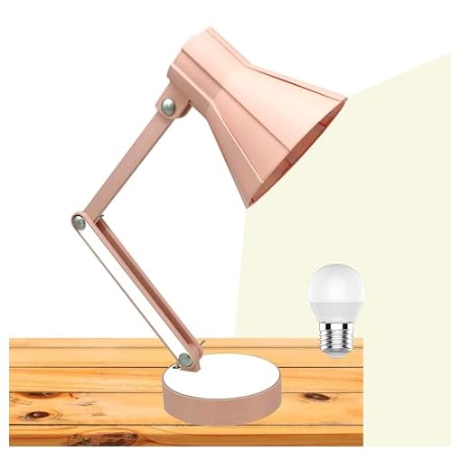 Luminária Abajur Articulada De Mesa Sala Quarto - Abajur Tipo Pixar Com Base (Salmao)