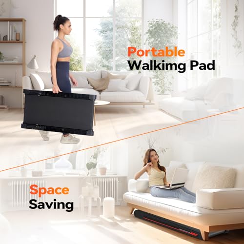 Sperax 4 in 1 Walking Vibration Pad Vibration 0.3-6km/h für Zuhause und Bürofür, Laufband für Zuhause mit App 400W Keine Montage Erforderlich (Black)
