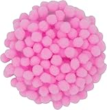 enthält bastel material: 200 kleine hellpink bastel pompons / bastel pompoms / bastel kugeln