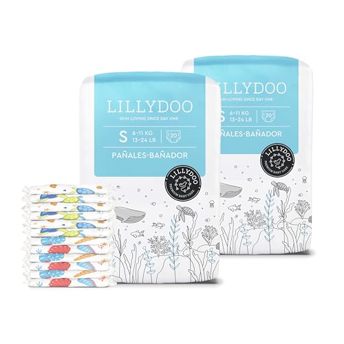 Pañales-bañador LILLYDOO desechables, talla S (6+ kg), 40 uds.