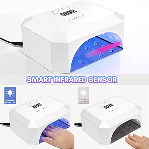 Makartt Uv Led Nail Lamp, Uv Light For Nails Professional 36W Curing Lamp Eloisee Nail Dryer Bundle Uv Gloves For Nail Lamp Gel Curing, Upf50+ Uv Protection Gloves For Manicures #TOP3