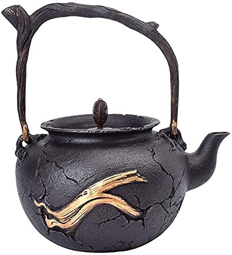 AWJ Tetera de Hierro Fundido de Estilo japonés con infusor de Hierro Tetera Saludable Tetera de Hierro Fundido clásico…