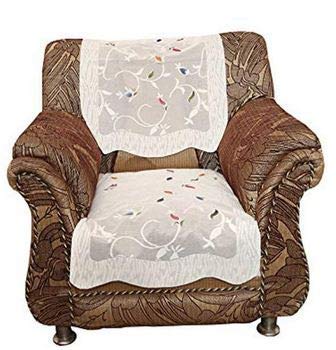 AR's Exclusive Single Seater Waves Print Leaf Floral Sofa Cover (White, 23x29 inch) - 2 Piece Set ,Sofa Cover, Sofa Cover,Sofa Cover-image-48
