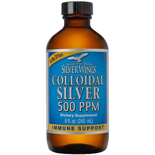 Colloidal Silver 500ppm Immune Support Supplement for Adults