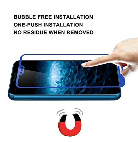 Image of Screen Protector for Huawei Honor 9N (Blue) Tempered Glass Edge-to-Edge 6D Screen Guard With Installation Kit